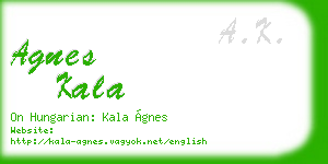 agnes kala business card