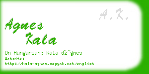 agnes kala business card